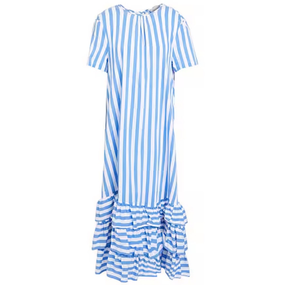 Striped Blue and White Maxi Dress